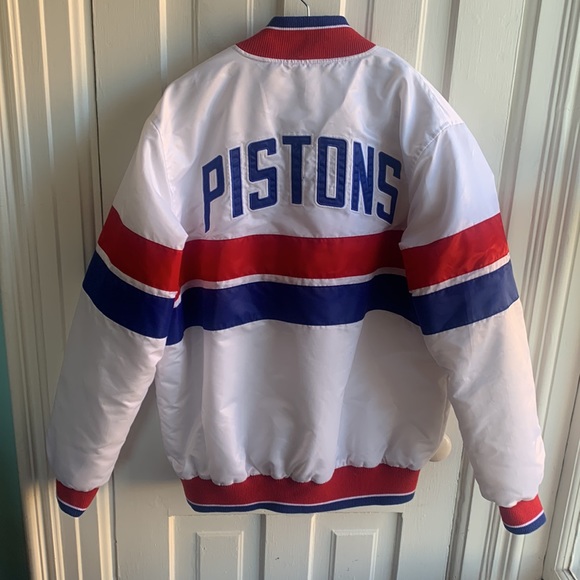 Ty Mopkins Detroit Pistons Starter Varsity Jacket - Picture 10 of 11